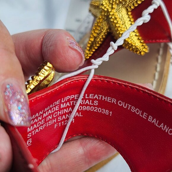 Miss Trish of Capri Red Starfish Sandals NWT - Picture 5 of 6
